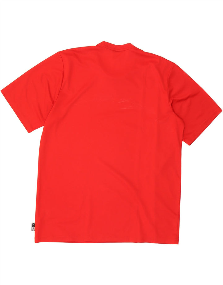 ADIDAS Mens Climalite T-Shirt Top XL Red Striped Polyester Vintage Adidas and Second-Hand Adidas from Messina Hembry 