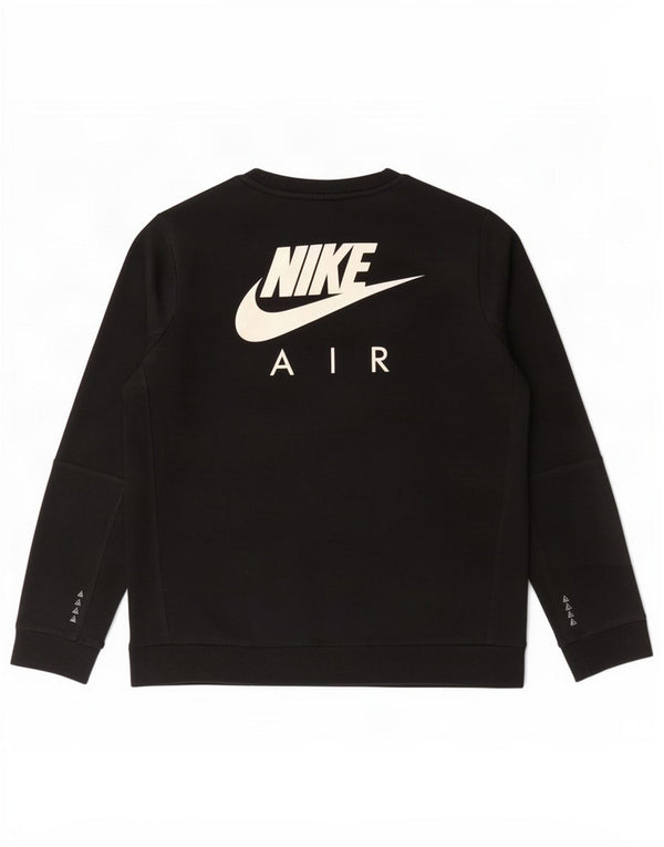 Chłopięcy sweter z grafiką Nike, 13-14 lat, XL, czarny, bawełniany