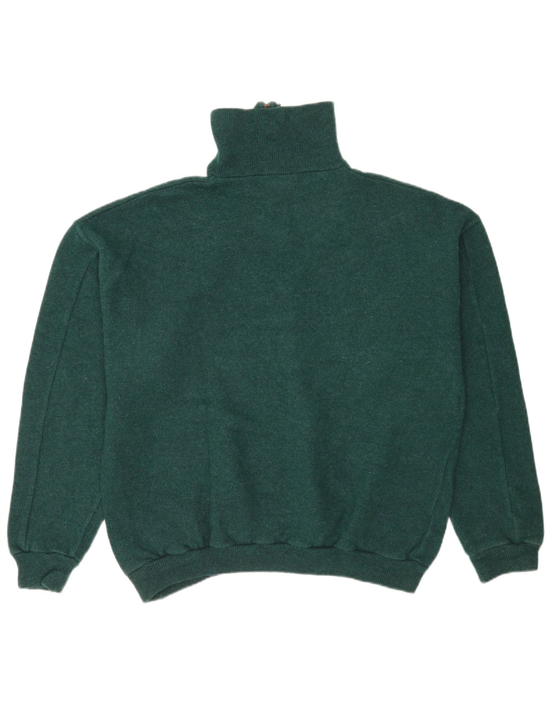 Męski sweter w stylu vintage z graficznym zamkiem błyskawicznym, duży, zielony