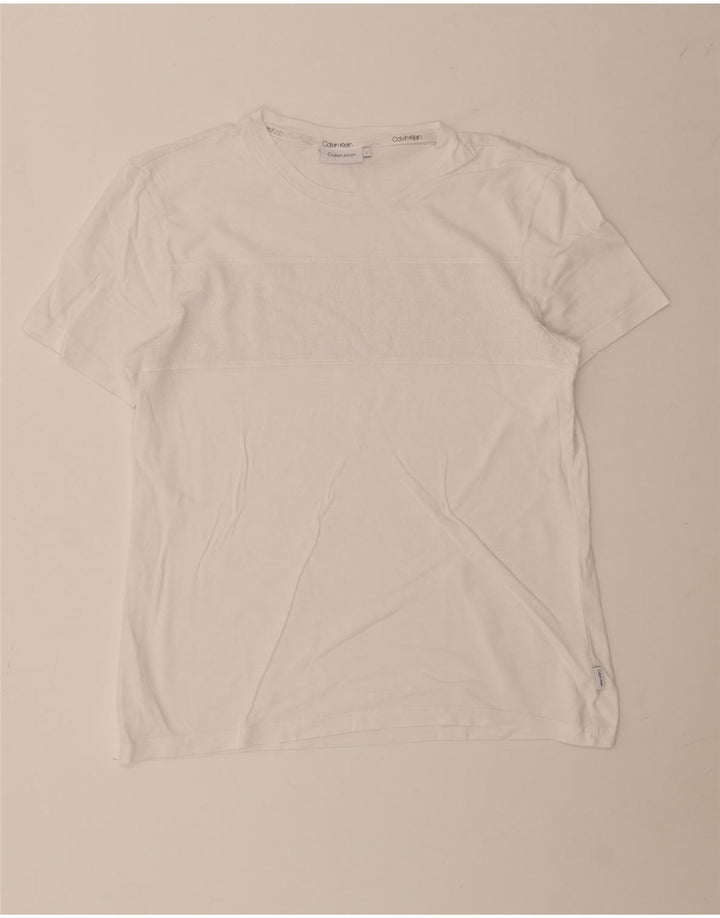 Męski T-shirt z grafiką Calvin Klein, duży, biały