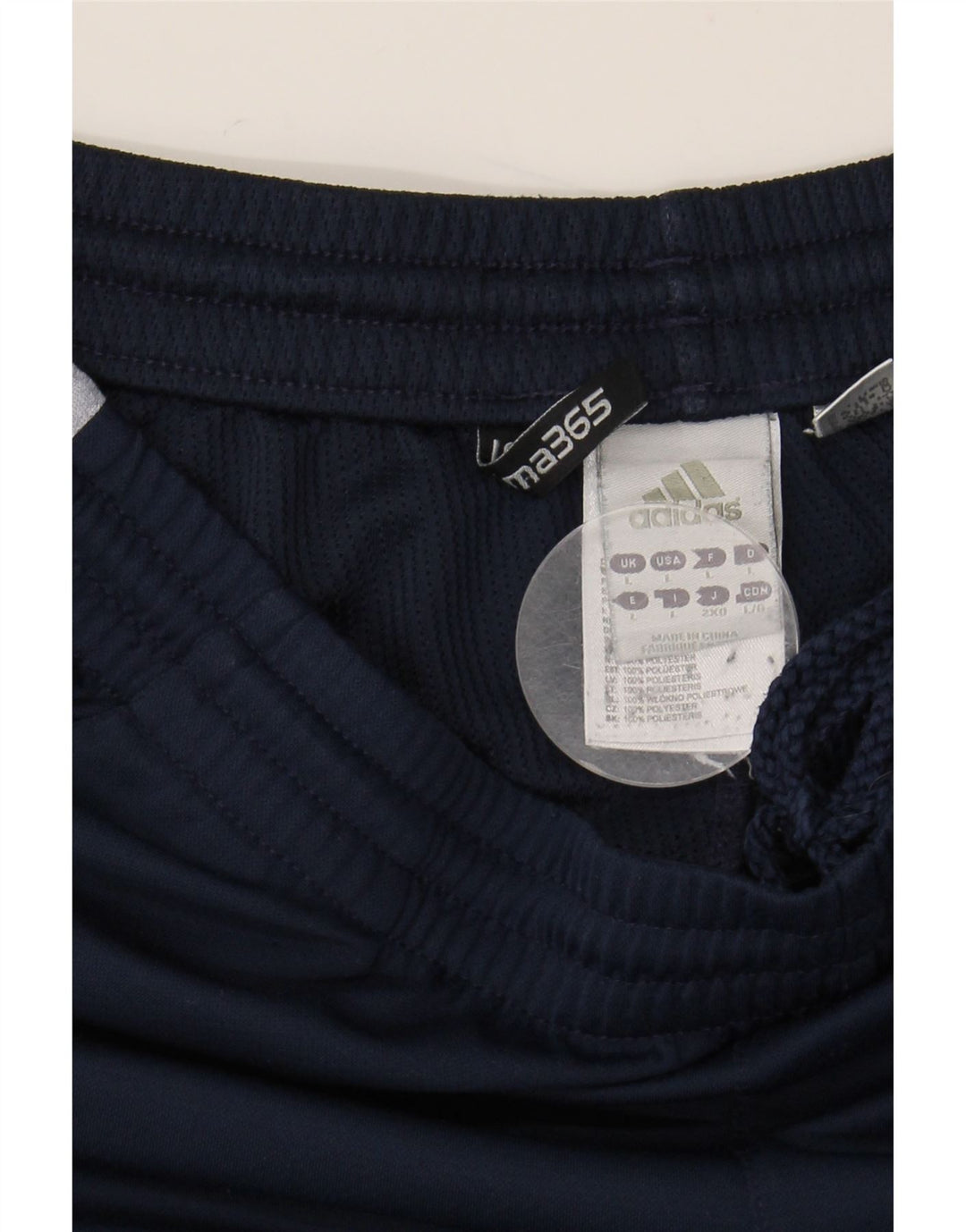 Męskie spodenki sportowe ADIDAS Clima 365, duży, granatowy, poliestrowy blok kolorów