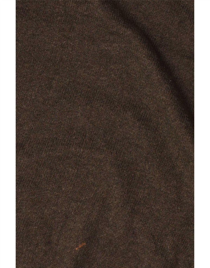 Marks & Spencer Męski sweter z okrągłym dekoltem, bawełniany khaki, 3XL