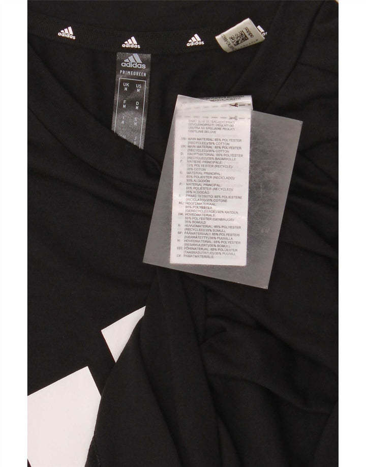 Męska koszulka z grafiką Adidas Aeroready Top, średni czarny poliester