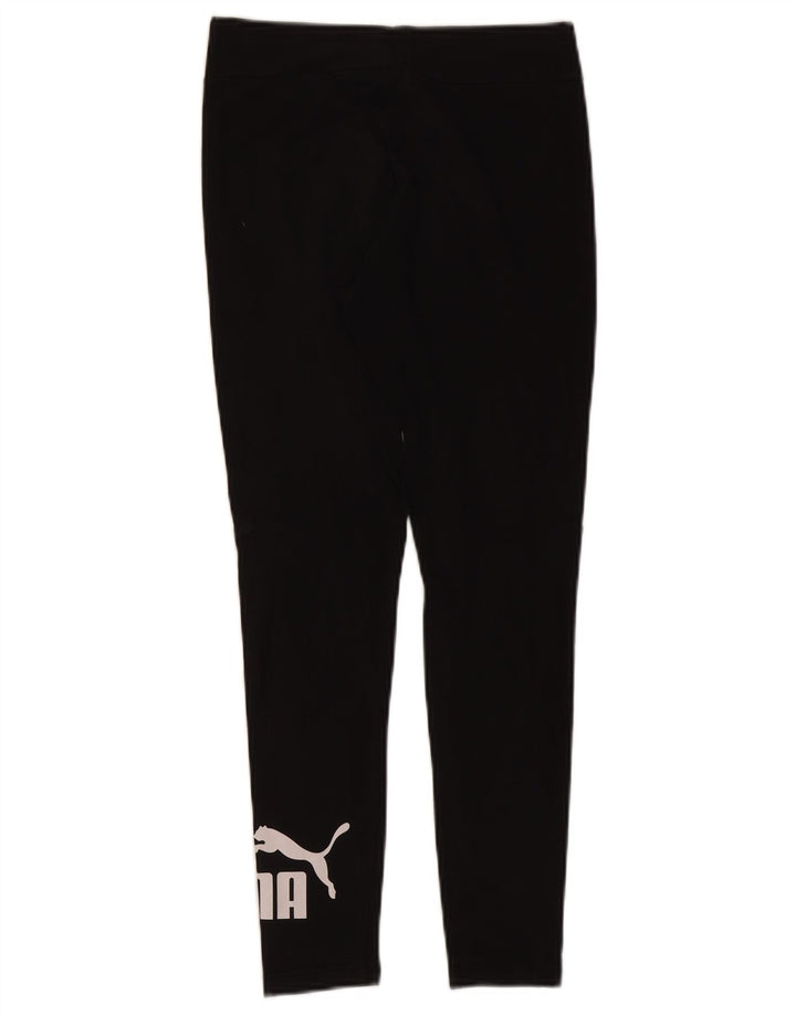 Damskie legginsy Puma Graphic UK 14, średnie czarne, bawełniane