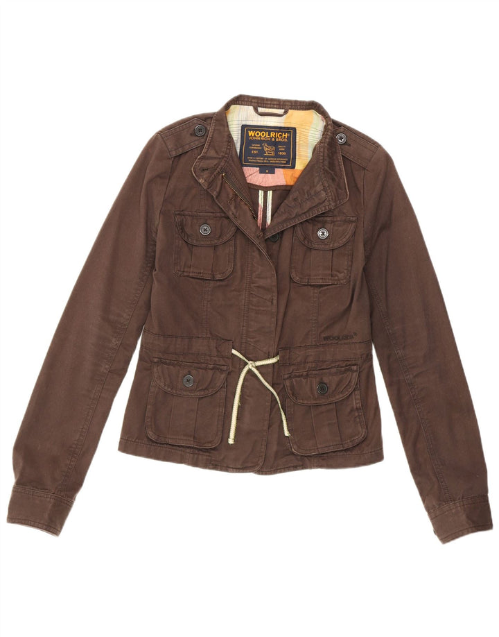 Damska kurtka wojskowa Woolrich UK 8 Small Brown Cotton