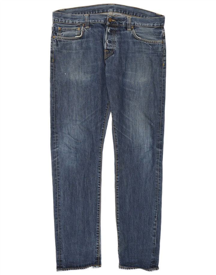 Męskie proste dżinsy Carhartt W34 L34 Niebieskie bawełniane