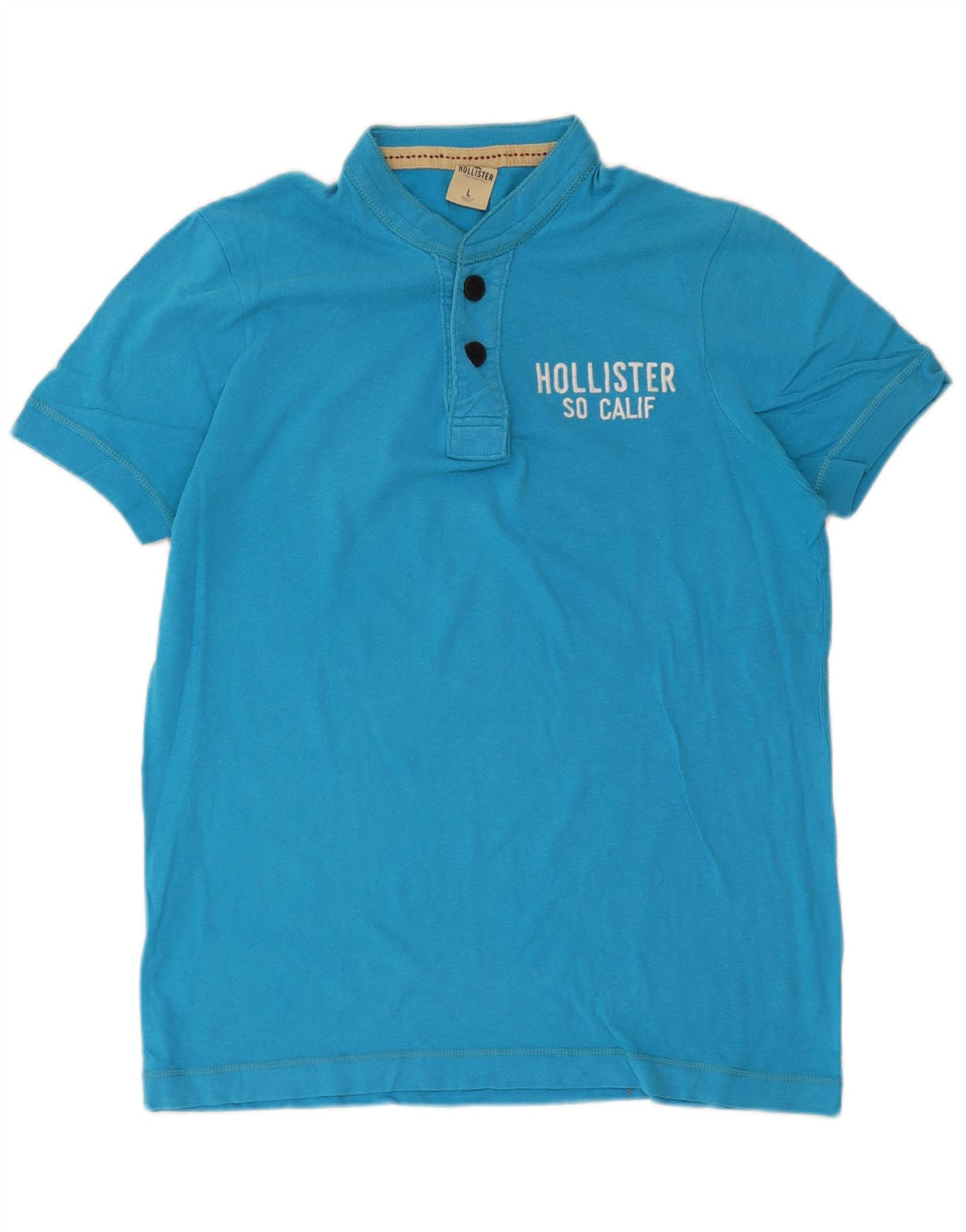 Męska koszulka polo Hollister, duża, niebieska, bawełniana