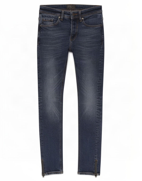Męskie jeansy obcisłe Zara EU 38 Small W30 L29 Niebieskie bawełniane