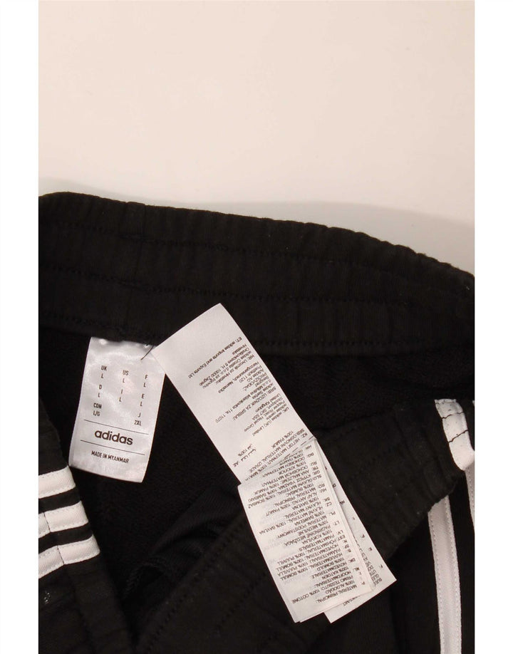 Męskie spodenki sportowe Adidas, średnie czarne, bawełniane