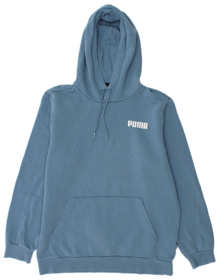 Męski sweter z kapturem Puma, mały, niebieski, bawełniany