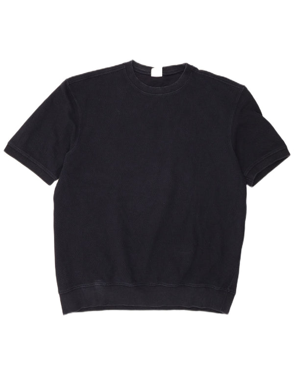 T-shirt męski Zara, duży, bawełniany, granatowy