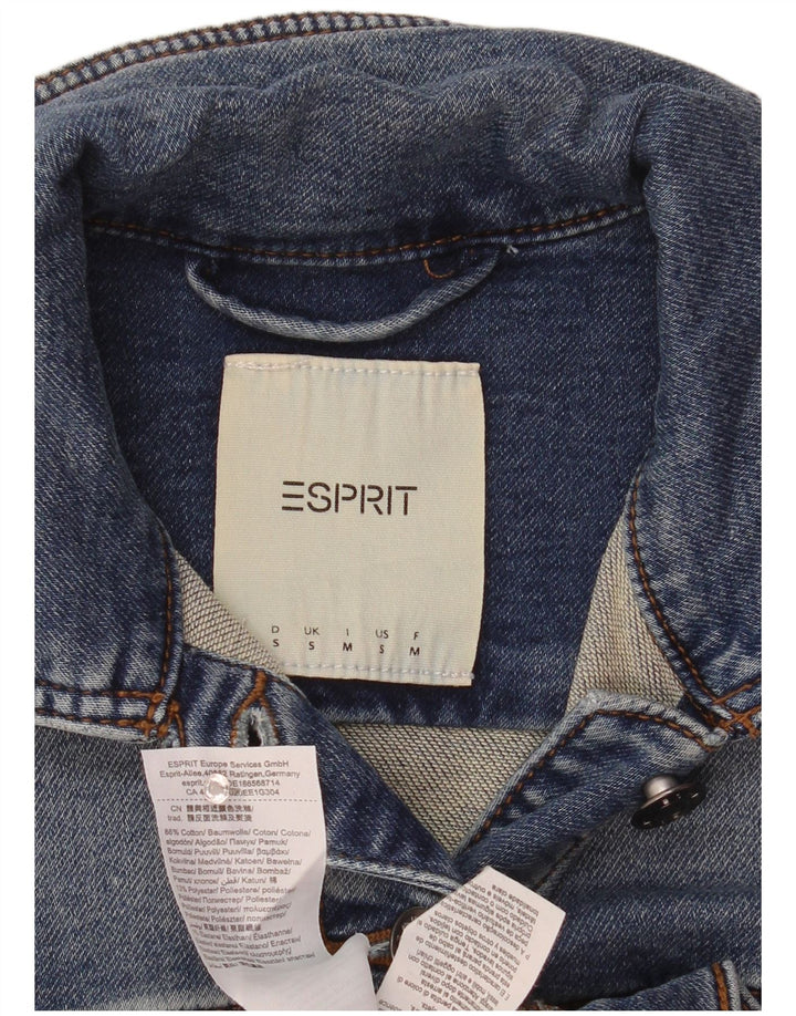 Damska kurtka dżinsowa Esprit Crop UK 10 Small, niebieska bawełna