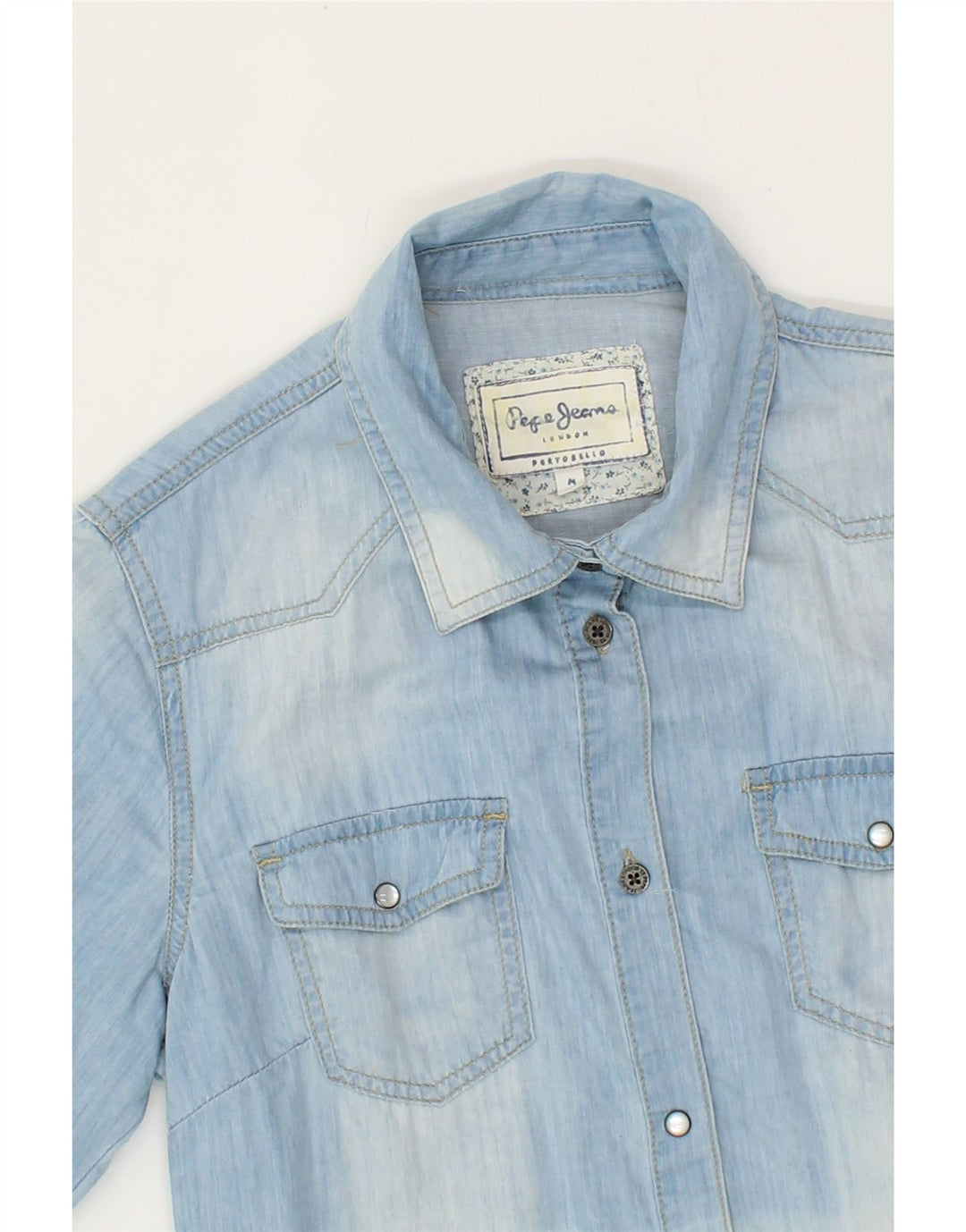 PEPE JEANS Mens Denim Shirt Medium Blue Cotton Vintage PEPE Jeans and Second-Hand PEPE Jeans from Messina Hembry 