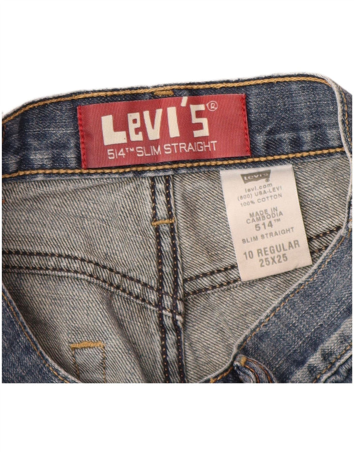 Dżinsy chłopięce LEVI'S 514 Slim Straight 9-10 lat W25 L25 Niebieskie bawełniane