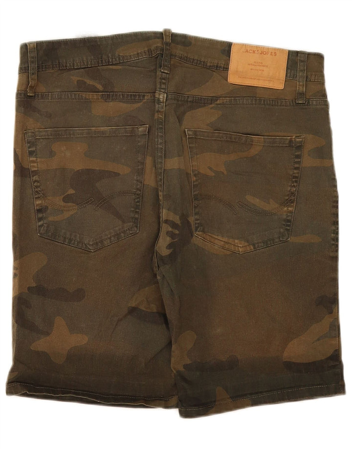 Męskie szorty na co dzień Jack & Jones, średnie W32, khaki, bawełna w kamuflażu