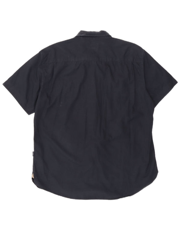 Koszula męska z krótkim rękawem Paul Smith, 2XL, granatowa, bawełniana