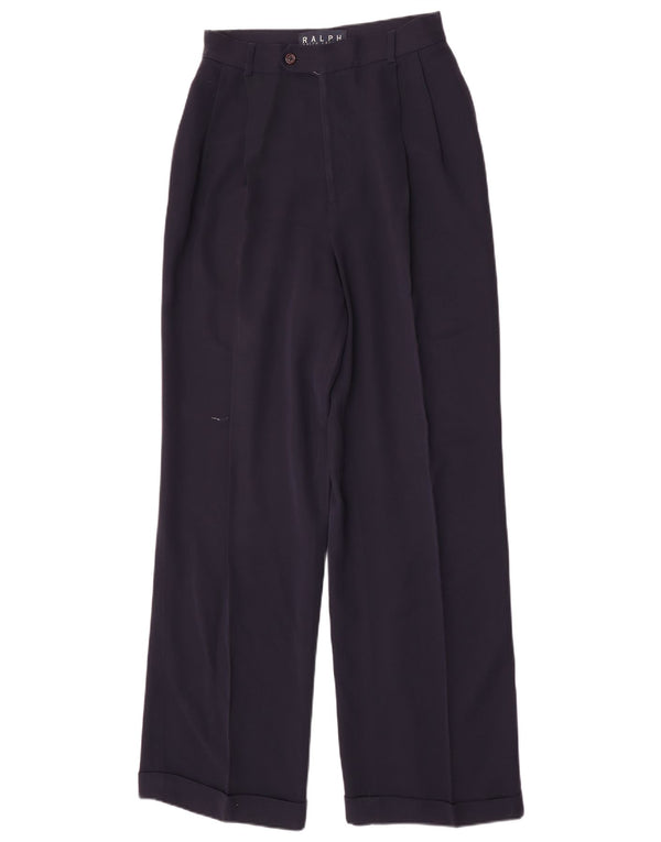Damskie spodnie garniturowe z wysokim stanem Ralph Lauren US 8 Medium W26 L32 Granatowe