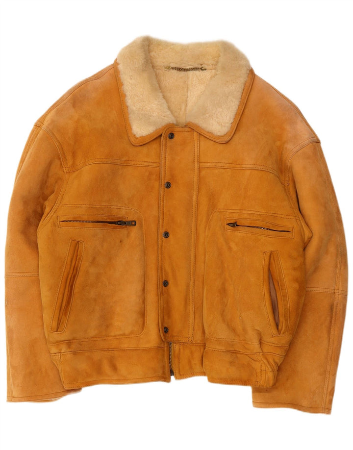 Męska kurtka shearling VINTAGE IT 50 Large Beżowy Shearling