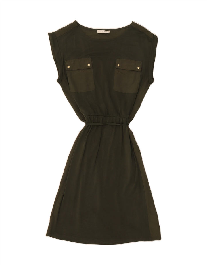 OASIS Womens Sleeveless Basic Dress UK 6 XS Khaki Modal Vintage Oasis and Second-Hand Oasis from Messina Hembry 