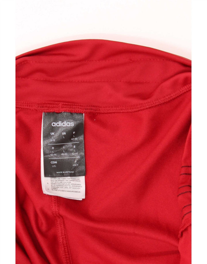 Damskie spodnie dresowe Adidas UK 16/18, duże, czerwone, poliestrowe