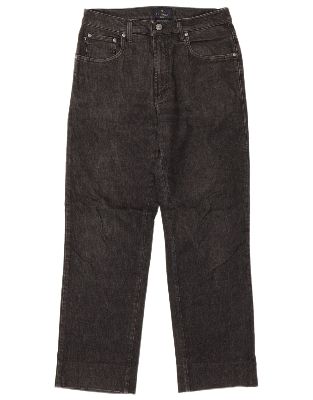 TRUSSARDI Mens Straight Jeans W32 L29 Black Cotton