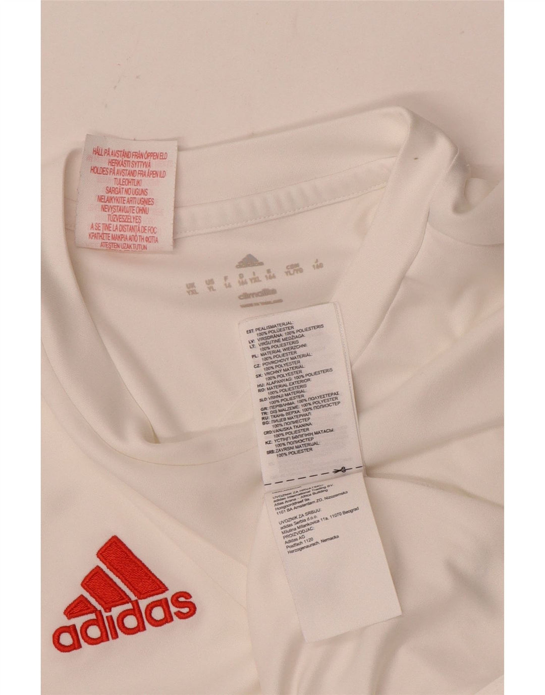 Adidas Chłopięca Koszulka Climalite Top 13-14 Lat XL Biały Poliester