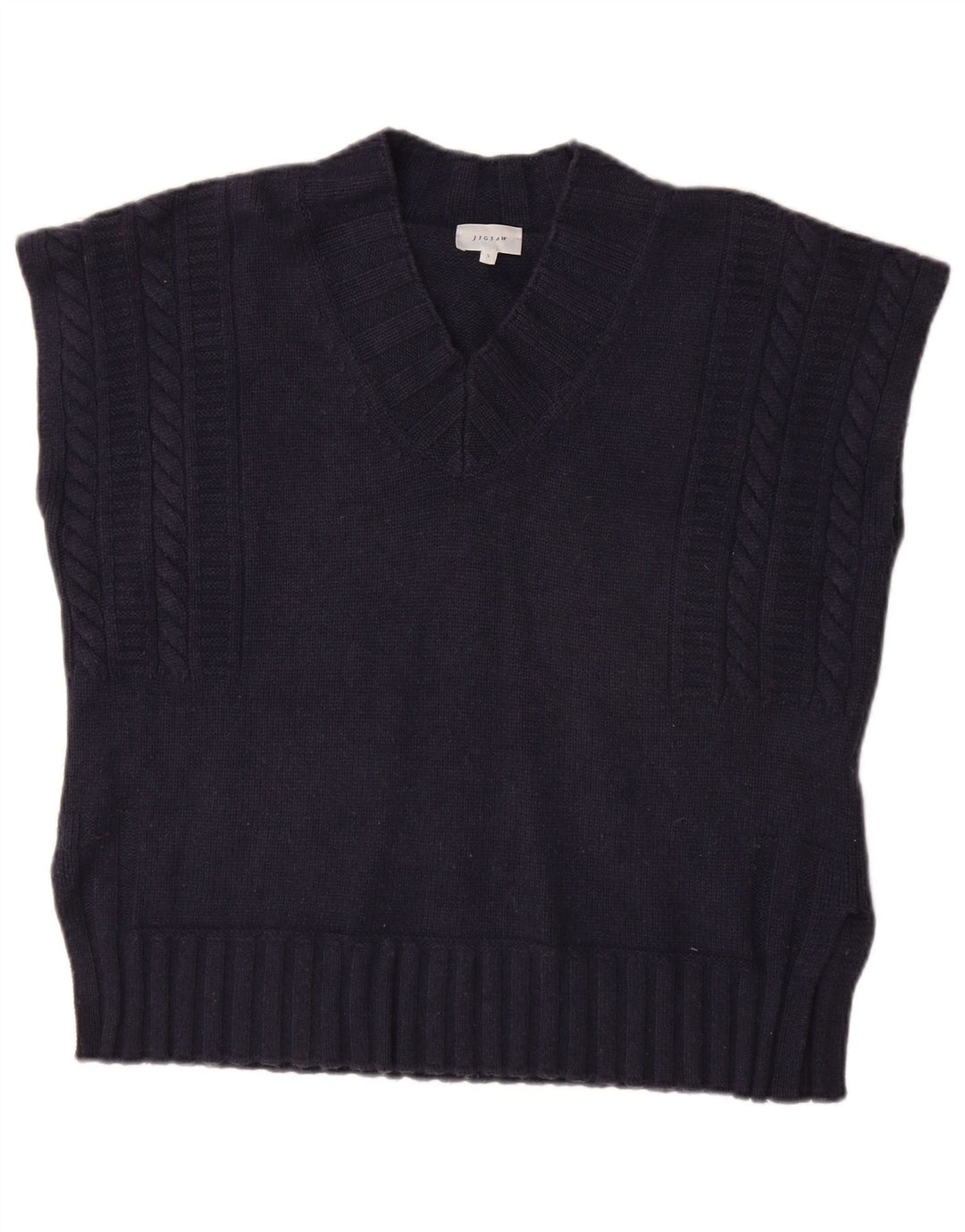 Damski podkoszulek z kamizelką oversize JIGSAW UK 10, mały, granatowy, wełniany