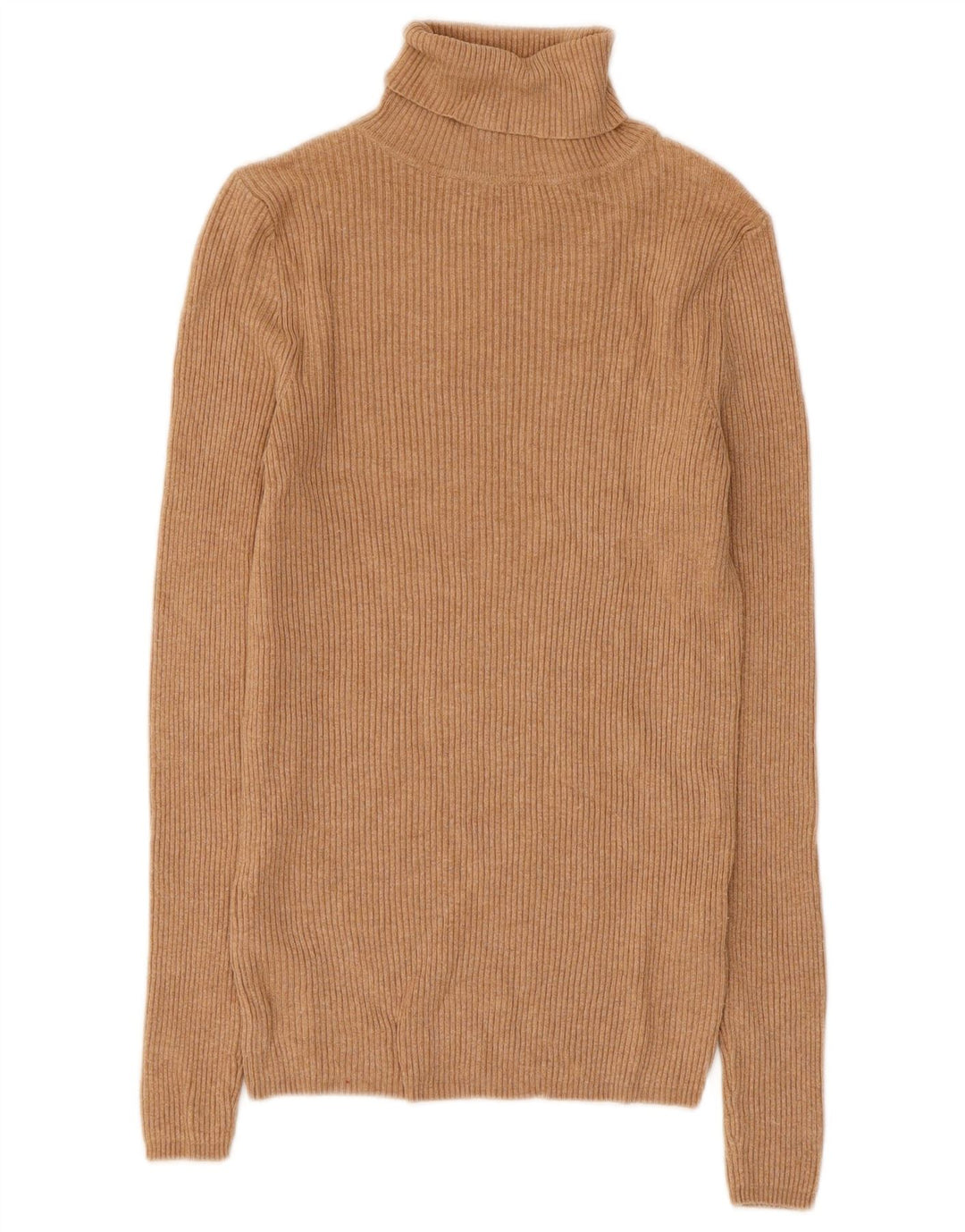 Marks & Spencer Damski sweter z golfem UK 10 Small Brown Wiskoza