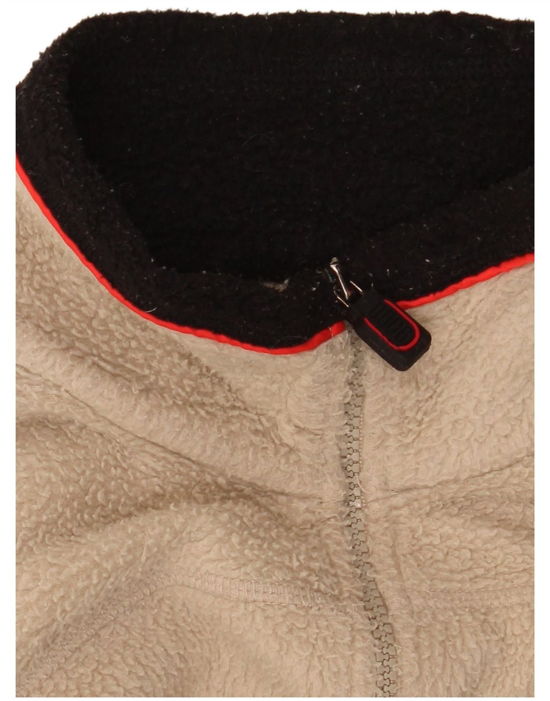 Męska kurtka polarowa FILA UK 36, mały beżowy poliester z blokami kolorów