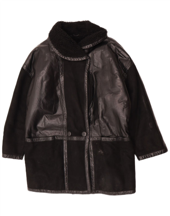 Damski płaszcz oversize Skinni IT 40 Small Black Shearling