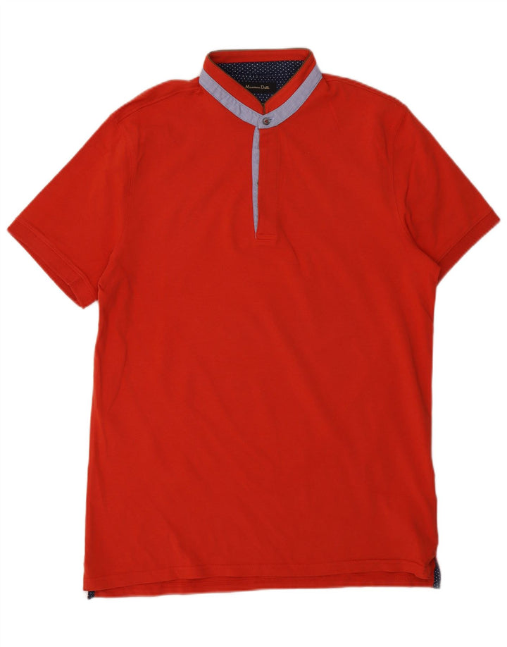 Męska koszulka polo Massimo Dutti, bawełniana, w kolorze średnio czerwonym
