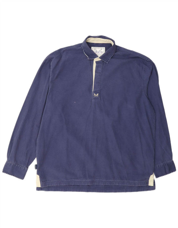 Crew Clothing Męska koszula pulowerowa, duża, granatowa, bawełniana