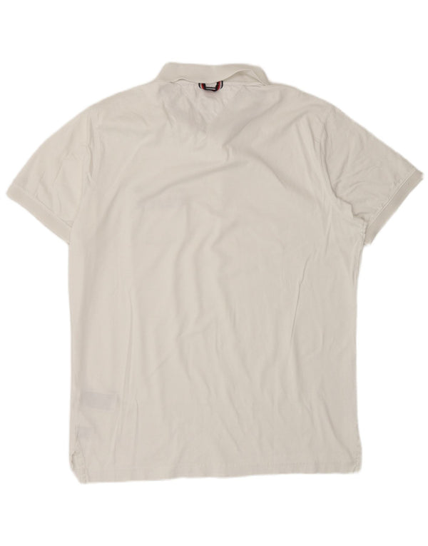 Męska koszulka polo slim fit Tommy Hilfiger XL, biała bawełna