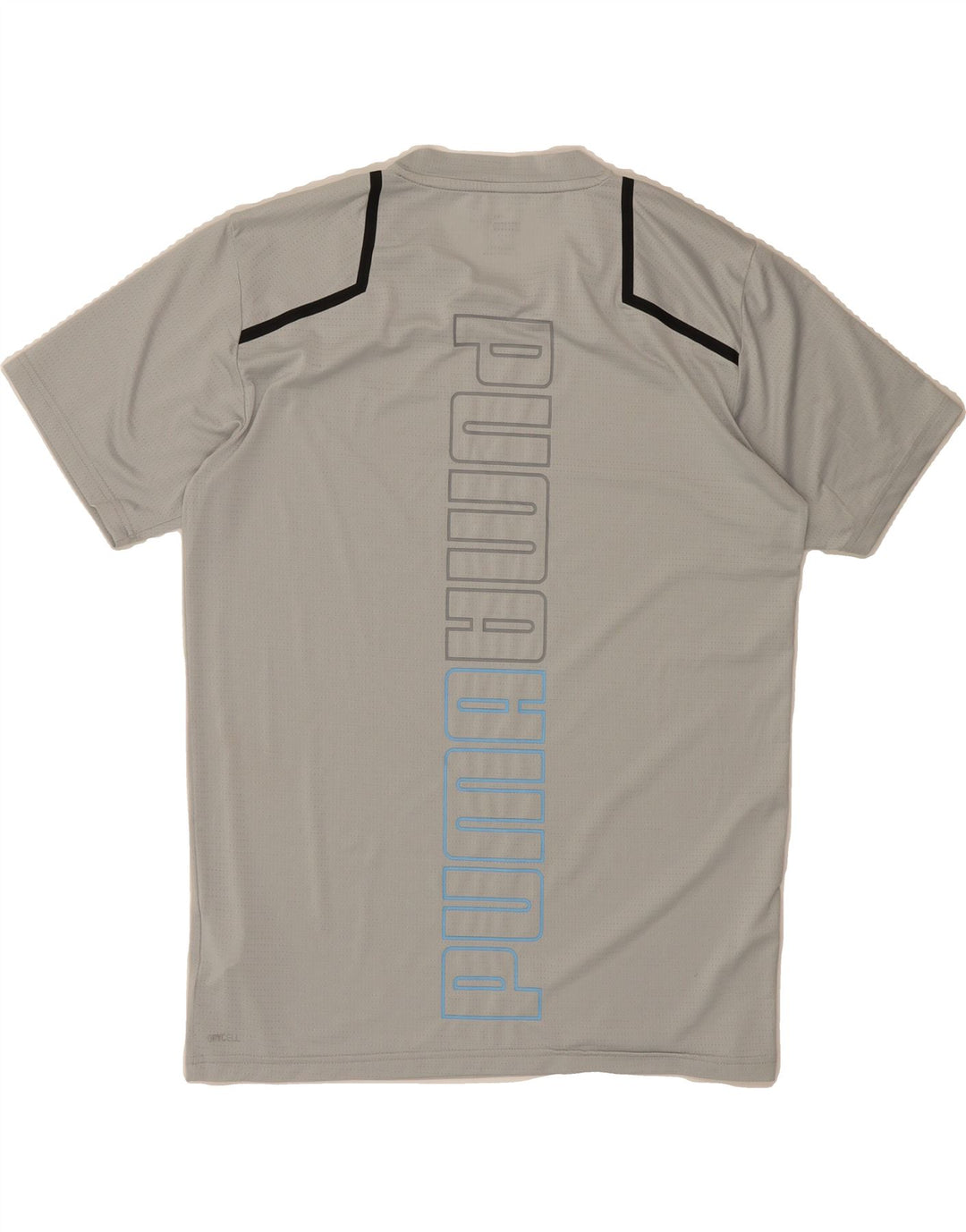 PUMA Mens T-Shirt Top Medium Grey Polyester Vintage Puma and Second-Hand Puma from Messina Hembry 