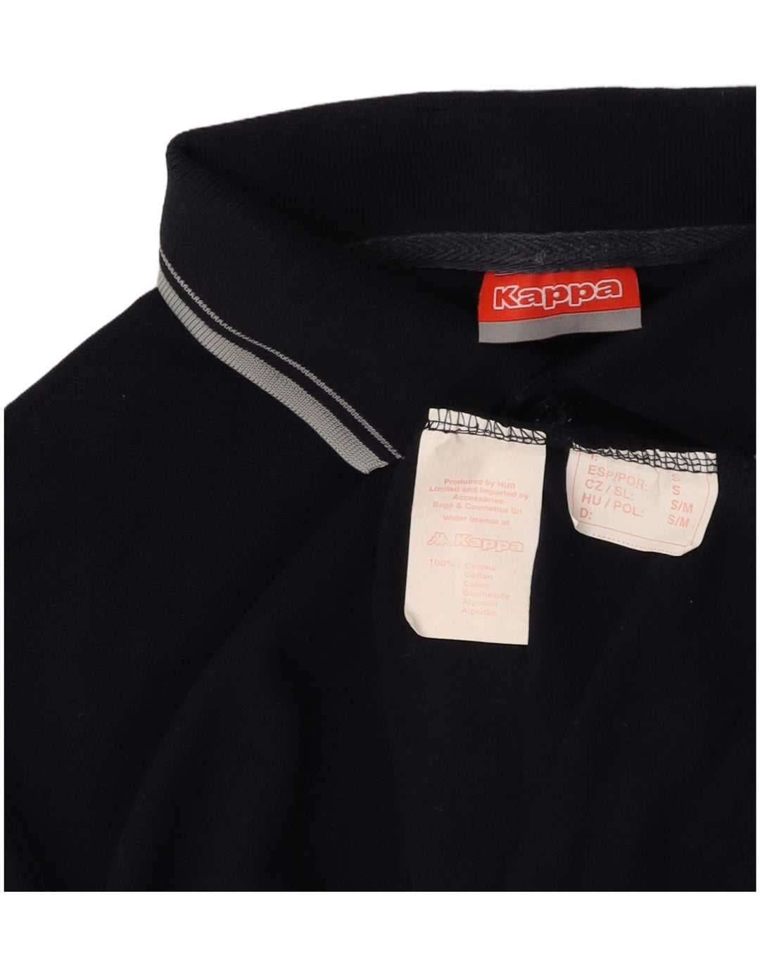KAPPA Mens Polo Shirt Small Navy Blue Cotton