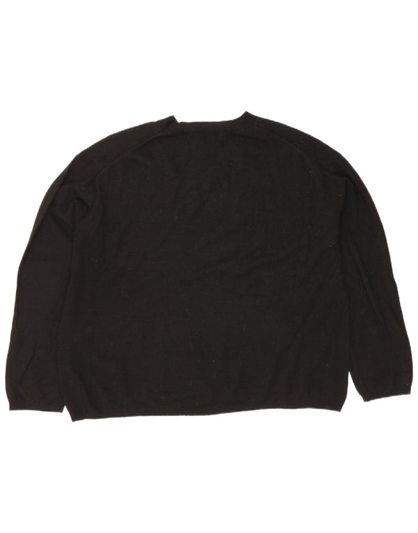 Damski sweter oversize z okrągłym dekoltem Zara UK 14, średni czarny
