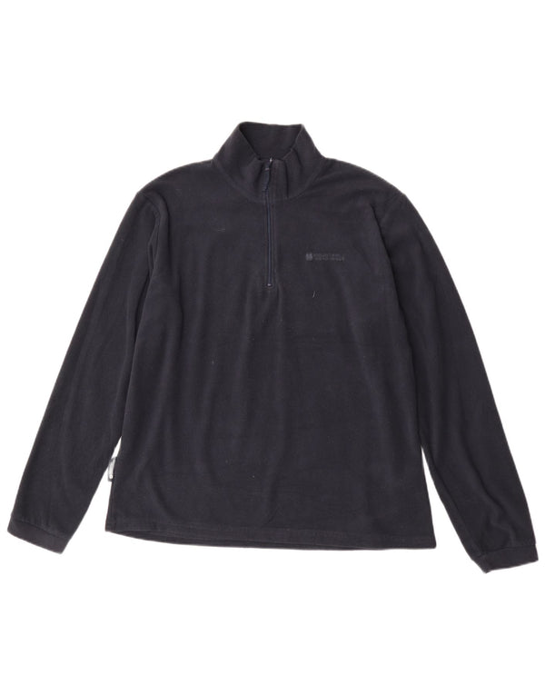 Damski sweter polarowy Mountain Warehouse z zamkiem błyskawicznym, UK 16, duży, granatowy