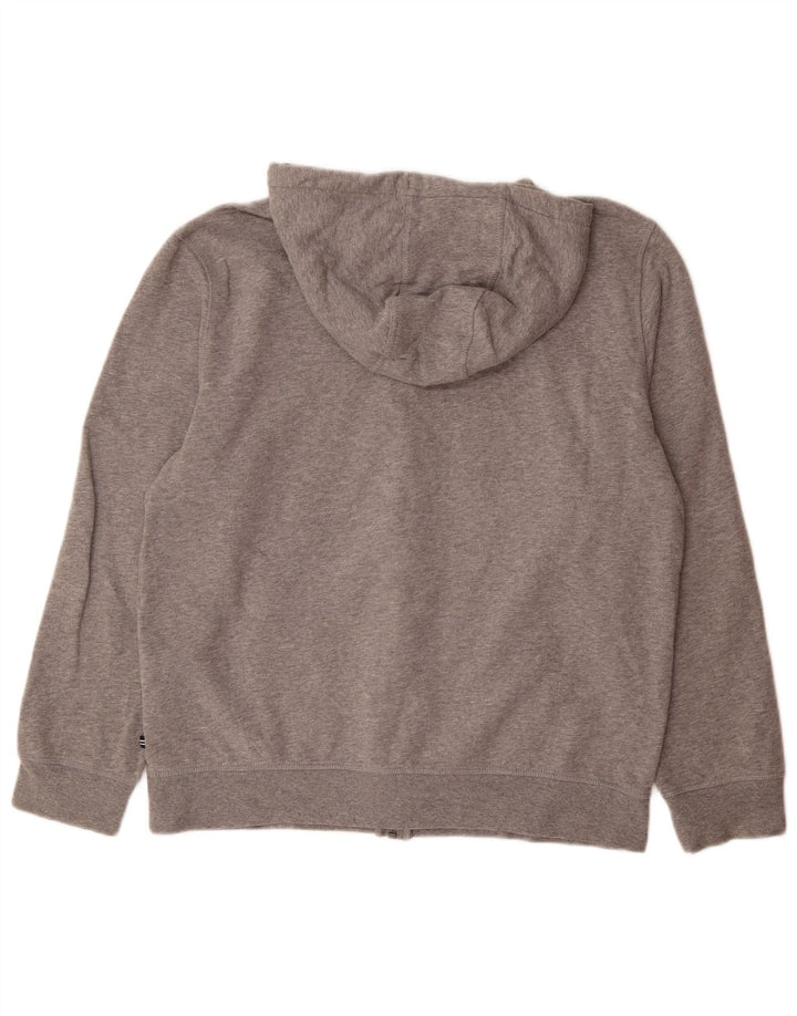 NAUTICA Mens Zip Hoodie Sweater Large Grey Cotton