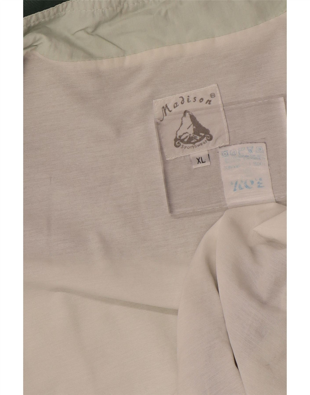 Madison Męska kurtka dresowa XL, zielona, z blokami kolorów, poliamidowa, sportowa