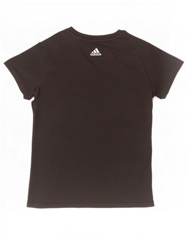 Damska koszulka z grafiką Adidas Top UK 16/18, duża, czarna bawełna