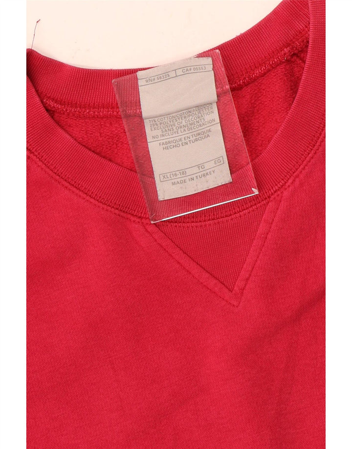 Damska bluza dresowa Nike US 16/18 XL, różowa, bawełniana