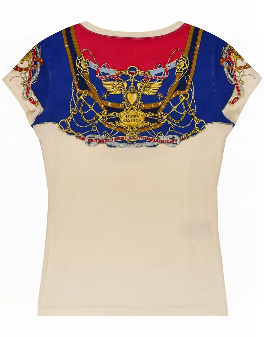 Damska koszulka z grafiką Moschino Top IT 44 Medium White