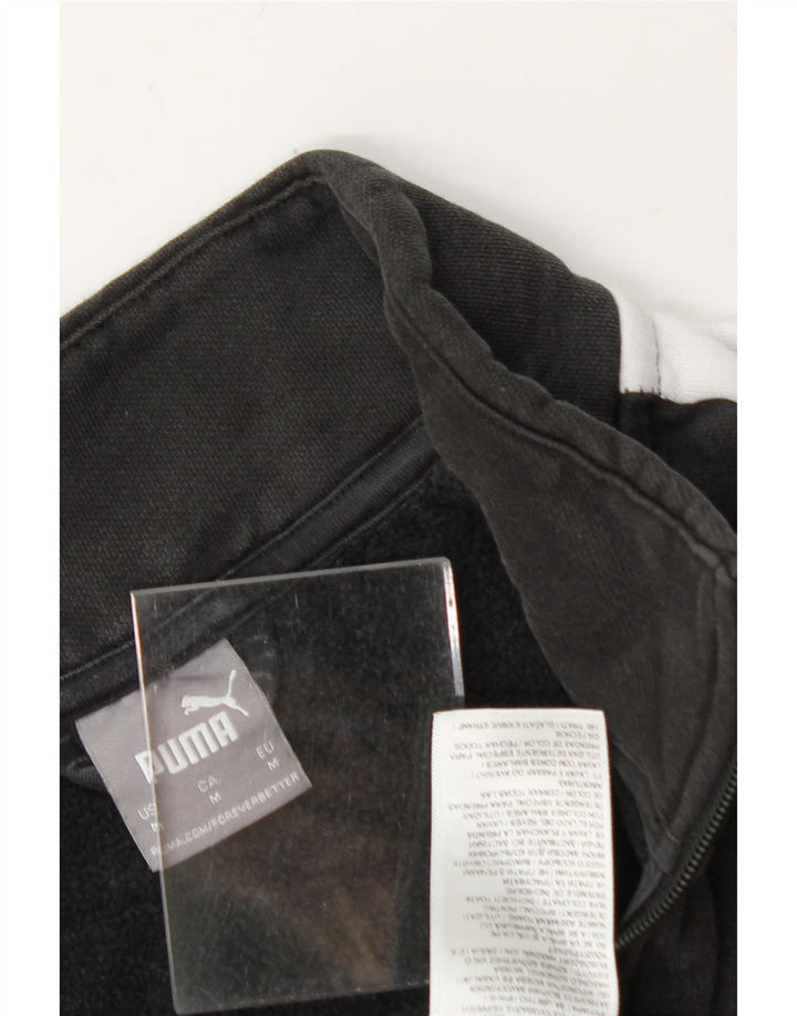 PUMA Womens Tracksuit Top Jacket UK 14 Medium Black Colourblock Cotton Vintage Puma and Second-Hand Puma from Messina Hembry 