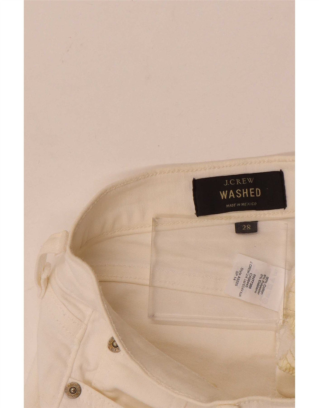 Damskie spodenki jeansowe J. Crew W28 Średnio złamanej bieli, bawełniane