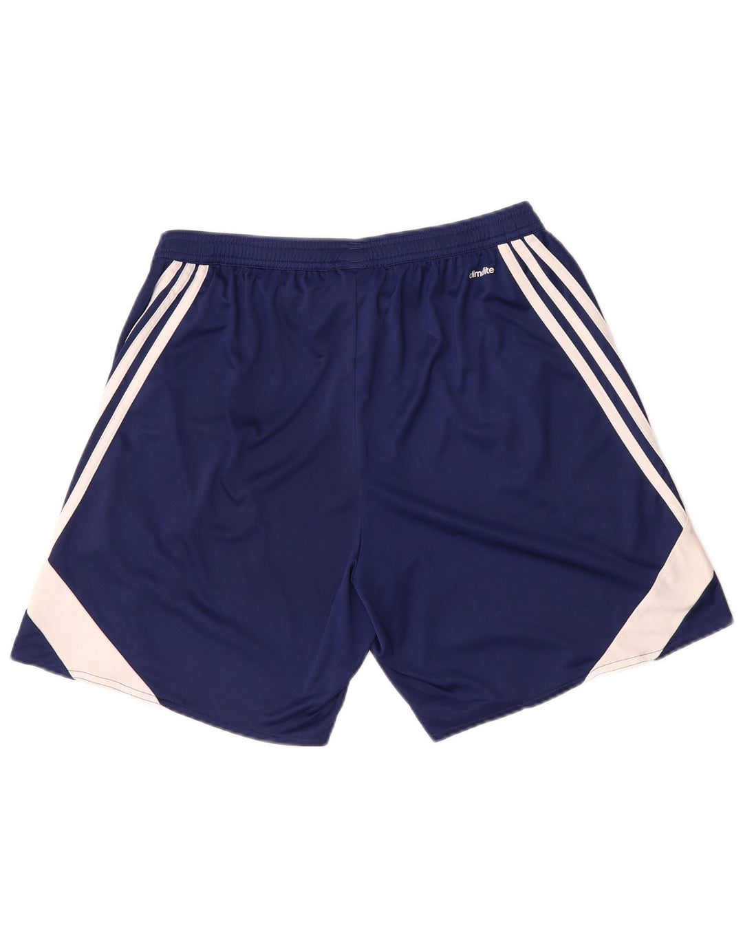 Męskie spodenki sportowe Adidas Climalite, duże, granatowe, z blokami kolorów, poliestrowe