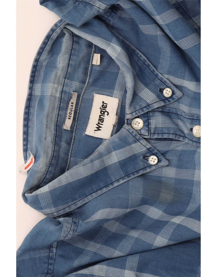 Koszula męska Wrangler o regularnym kroju XL, bawełniana w niebieską kratkę