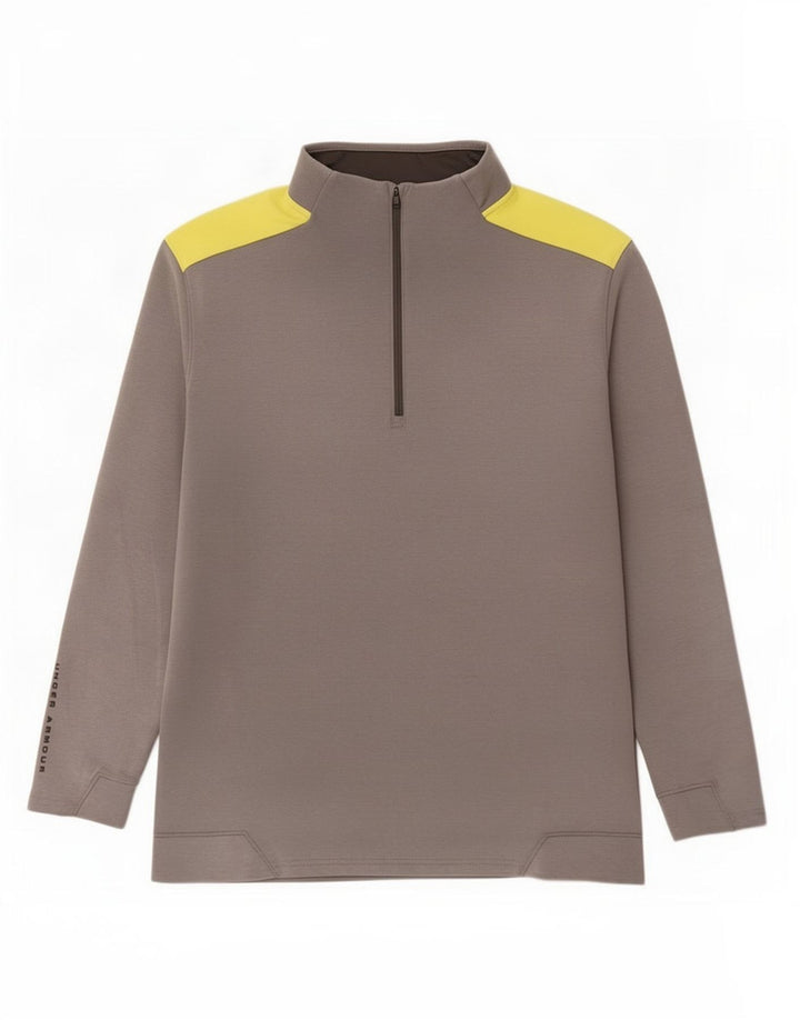 Męski dres Under Armour Cold Gear, bluza z kapturem 2XL, szary, blok kolorów