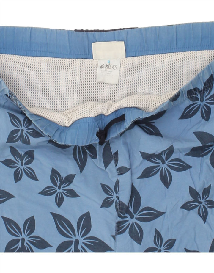 ASICS Mens Swimming Shorts XL Blue Floral Vintage Asics and Second-Hand Asics from Messina Hembry 