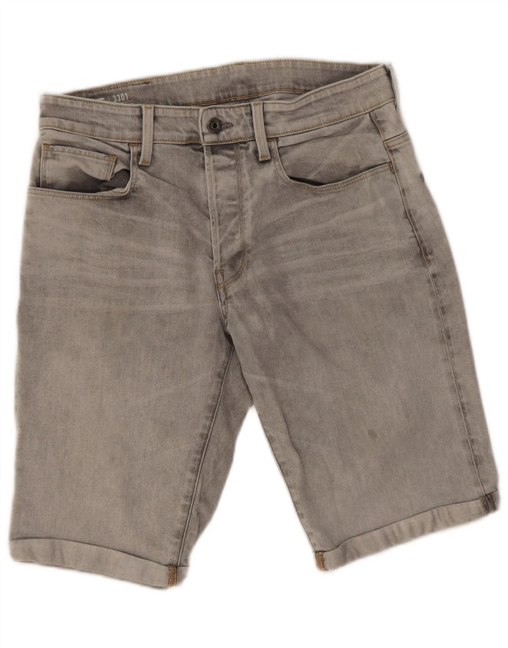 Męskie spodenki jeansowe G-Star 3301 W32 Średni szary
