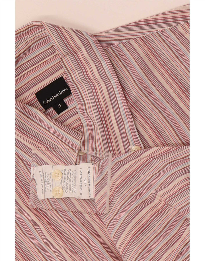 Koszula męska Calvin Klein Jeans, mała, bawełniana w kolorowe paski